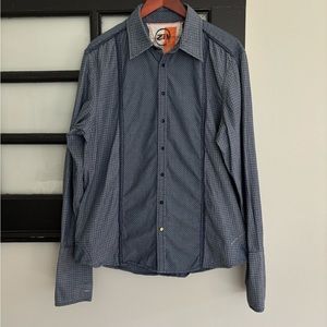 Robert Graham Button Down Shirt French Cuffs Mens Size 2XL Casual Event